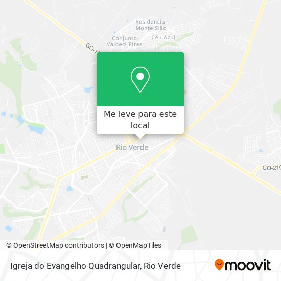 Igreja do Evangelho Quadrangular mapa