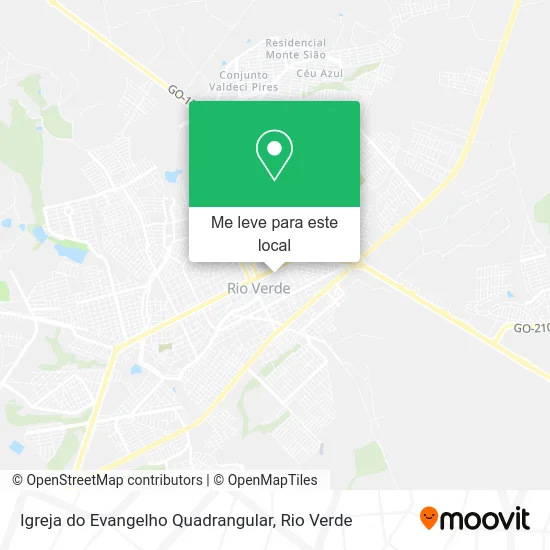 Igreja do Evangelho Quadrangular mapa
