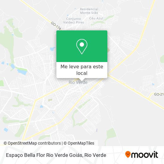 Espaço Bella Flor Rio Verde Goiás mapa