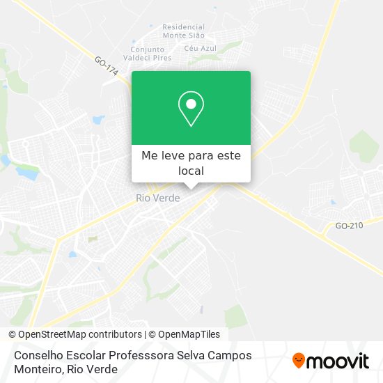Conselho Escolar Professsora Selva Campos Monteiro mapa