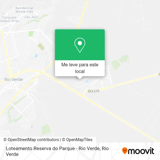 Loteamento Reserva do Parque - Rio Verde mapa