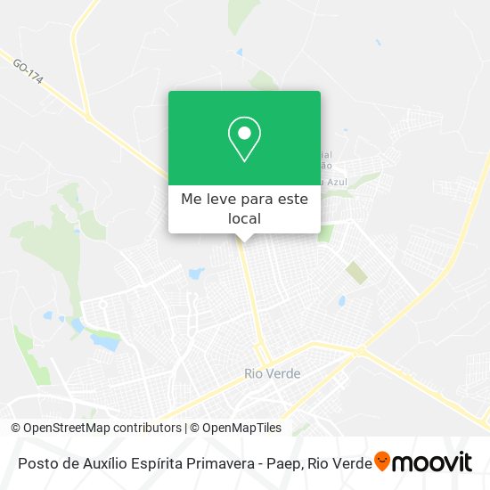 Posto de Auxílio Espírita Primavera - Paep mapa