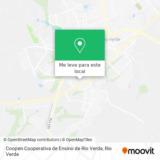 Coopen Cooperativa de Ensino de Rio Verde mapa