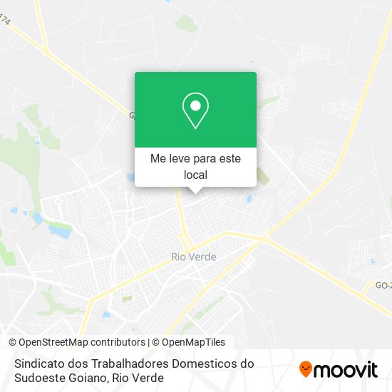 Sindicato dos Trabalhadores Domesticos do Sudoeste Goiano mapa