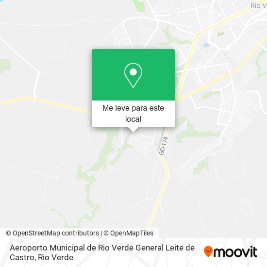 Aeroporto Municipal de Rio Verde General Leite de Castro mapa