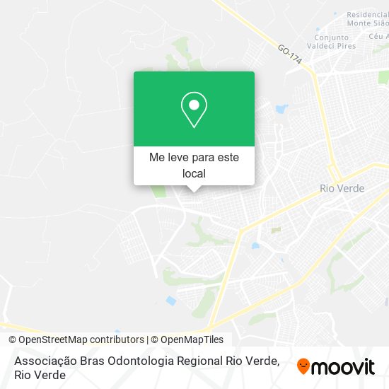 Associação Bras Odontologia Regional Rio Verde mapa