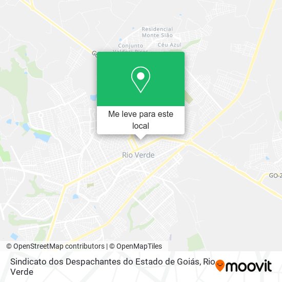 Sindicato dos Despachantes do Estado de Goiás mapa