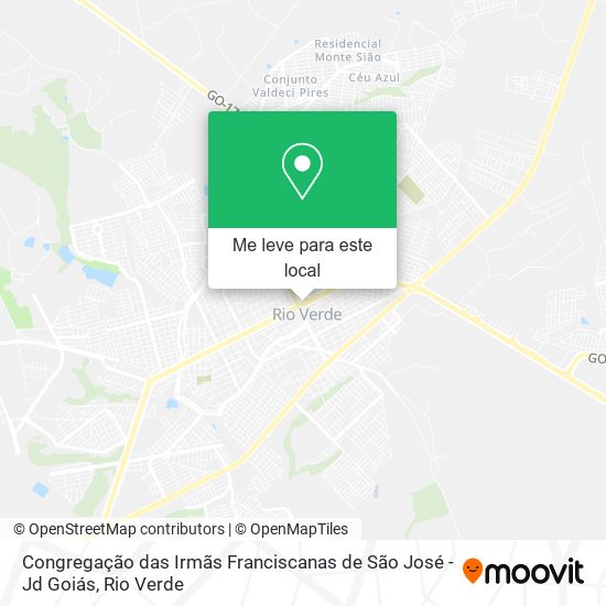 Congregação das Irmãs Franciscanas de São José - Jd Goiás mapa