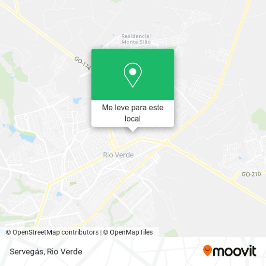 Servegás mapa