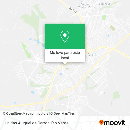 Unidas Aluguel de Carros mapa