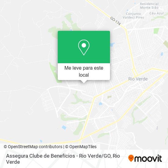 Assegura Clube de Benefícios - Rio Verde / GO mapa