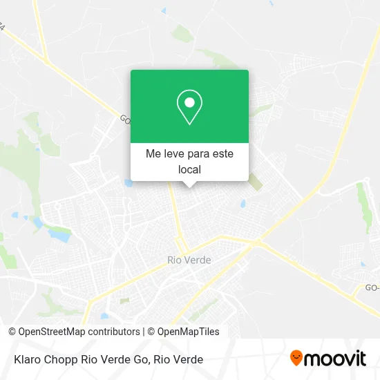 Klaro Chopp Rio Verde Go mapa