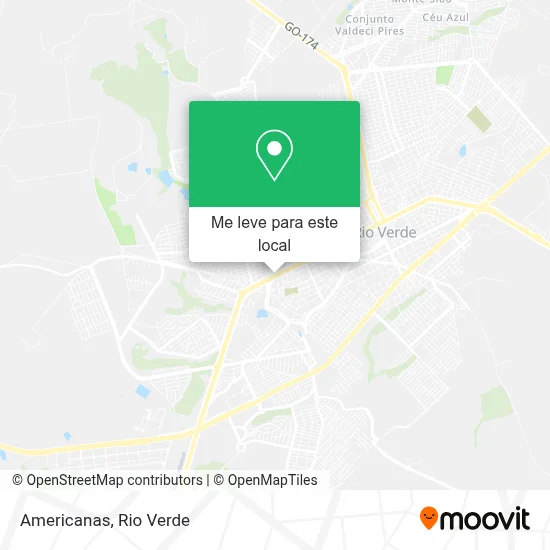 Americanas mapa