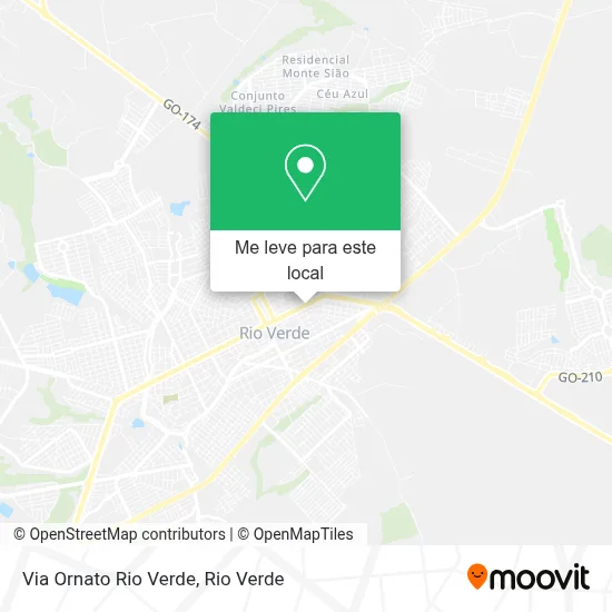Via Ornato Rio Verde mapa