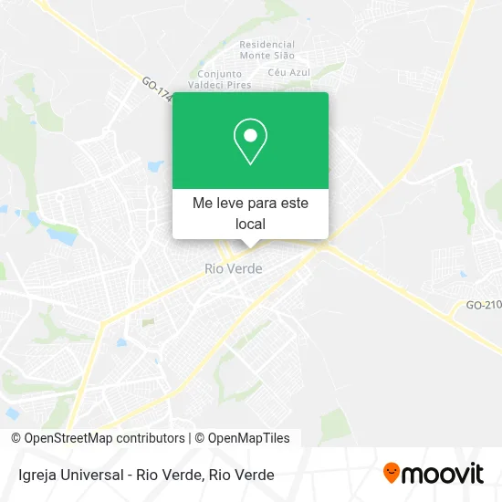 Igreja Universal - Rio Verde mapa