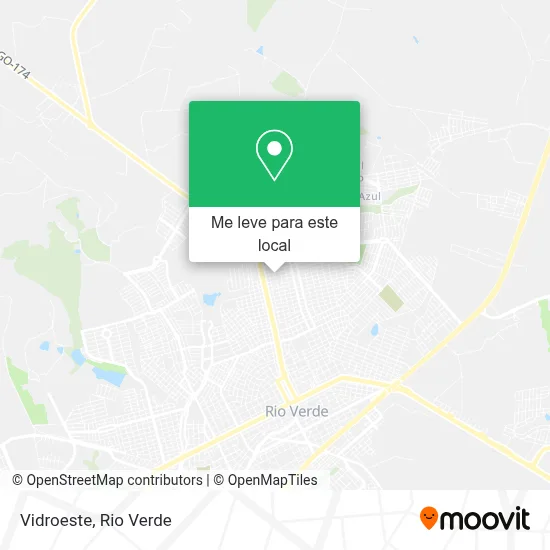 Vidroeste mapa