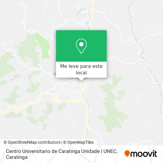Centro Universitario de Caratinga Unidade I UNEC mapa