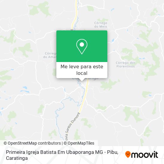 Primeira Igreja Batista Em Ubaporanga MG - Pibu mapa