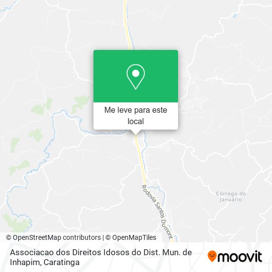 Associacao dos Direitos Idosos do Dist. Mun. de Inhapim mapa