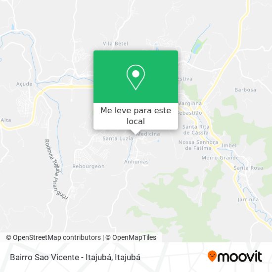 Bairro Sao Vicente - Itajubá mapa