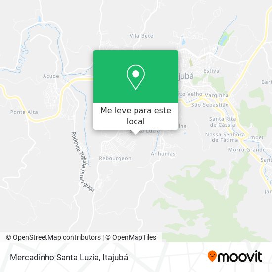 Mercadinho Santa Luzia mapa