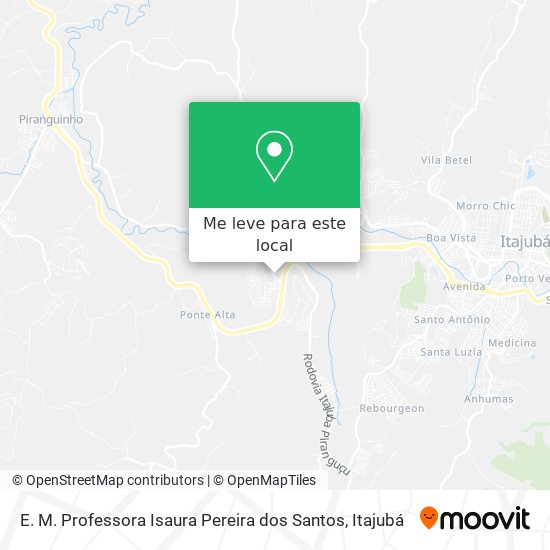 E. M. Professora Isaura Pereira dos Santos mapa