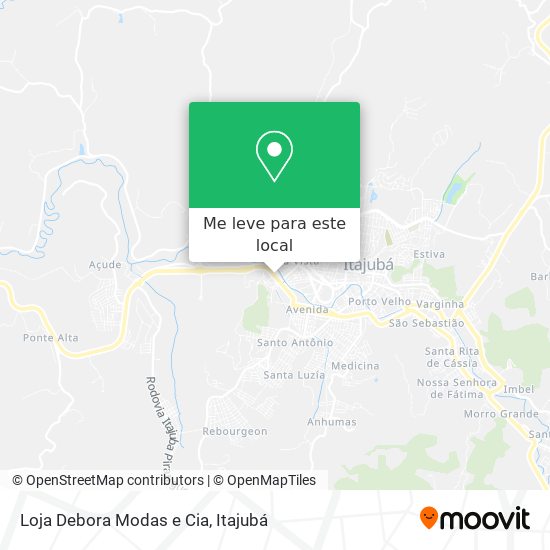 Loja Debora Modas e Cia mapa