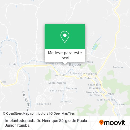 Implantodentista Dr. Henrique Sérgio de Paula Júnior mapa
