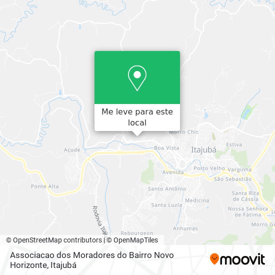 Associacao dos Moradores do Bairro Novo Horizonte mapa