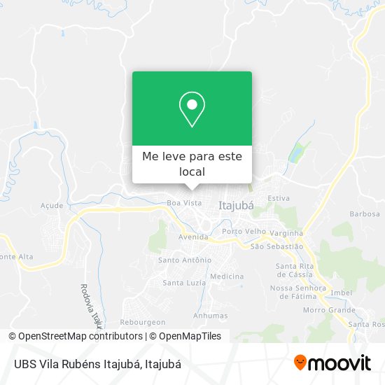 UBS Vila Rubéns Itajubá mapa