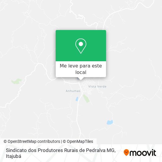 Sindicato dos Produtores Rurais de Pedralva MG mapa