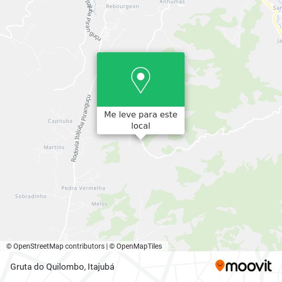 Gruta do Quilombo mapa