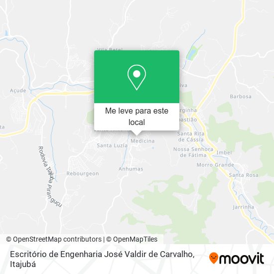 Escritório de Engenharia José Valdir de Carvalho mapa