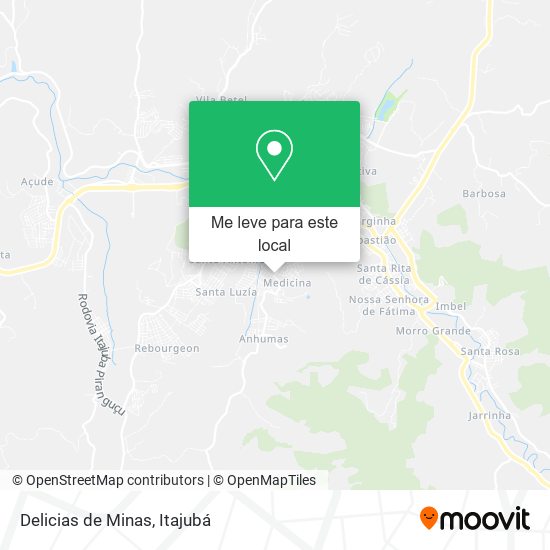 Delicias de Minas mapa