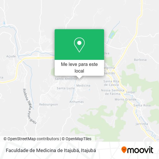 Faculdade de Medicina de Itajubá mapa