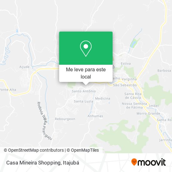 Casa Mineira Shopping mapa