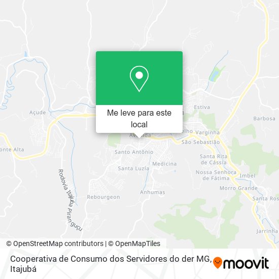 Cooperativa de Consumo dos Servidores do der MG mapa