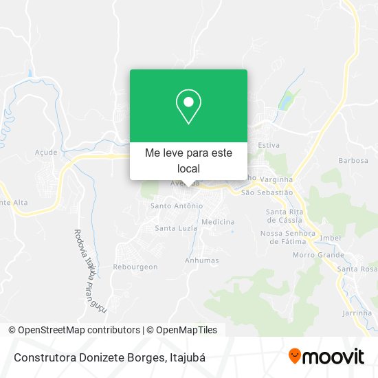 Construtora Donizete Borges mapa