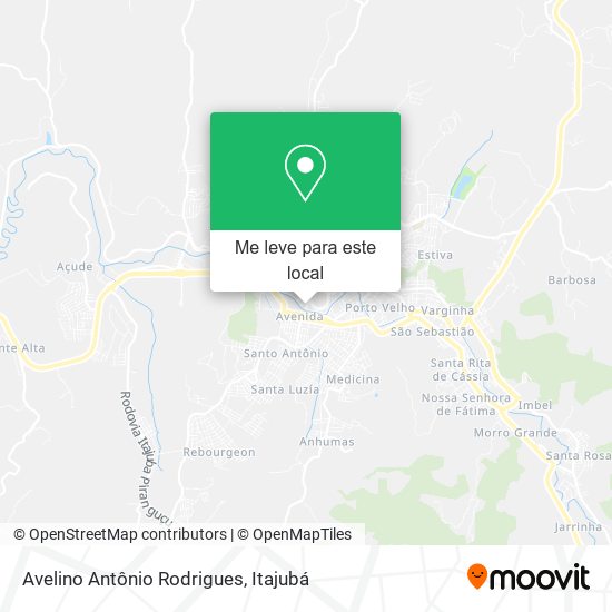 Avelino Antônio Rodrigues mapa