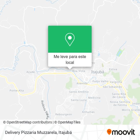 Delivery Pizzaria Muzzarela mapa