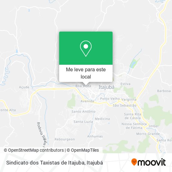 Sindicato dos Taxistas de Itajuba mapa