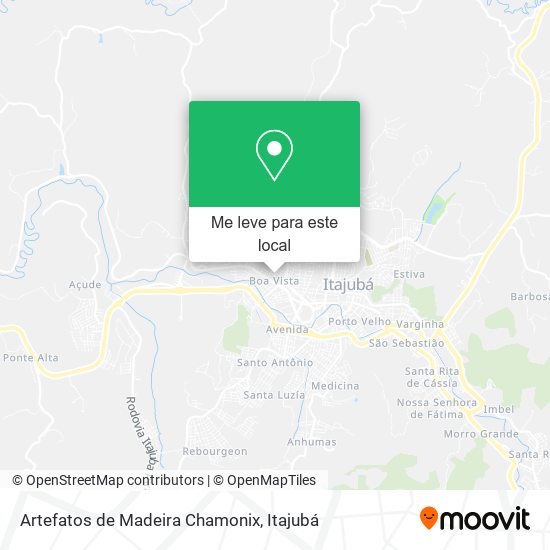 Artefatos de Madeira Chamonix mapa