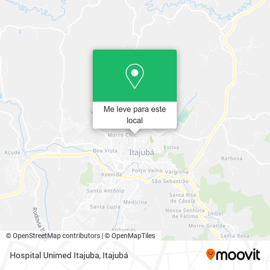 Hospital Unimed Itajuba mapa