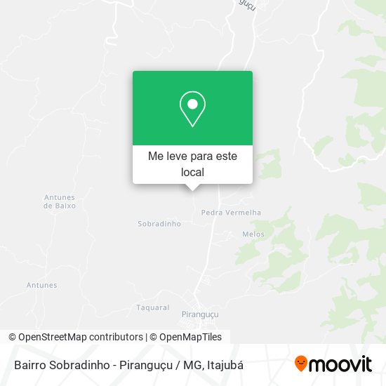 Bairro Sobradinho - Piranguçu / MG mapa