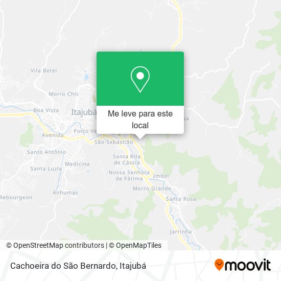 Cachoeira do São Bernardo mapa