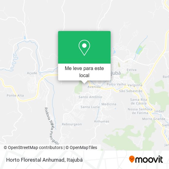 Horto Florestal Anhumad mapa