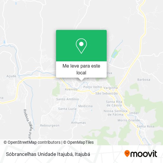 Sóbrancelhas Unidade Itajubá mapa