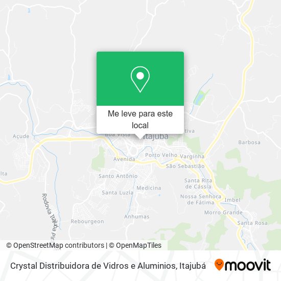 Crystal Distribuidora de Vidros e Aluminios mapa