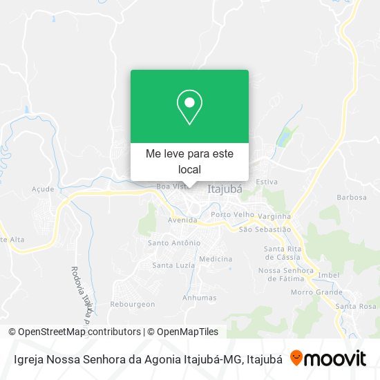 Igreja Nossa Senhora da Agonia Itajubá-MG mapa