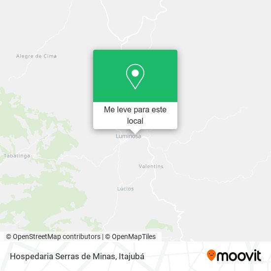 Hospedaria Serras de Minas mapa